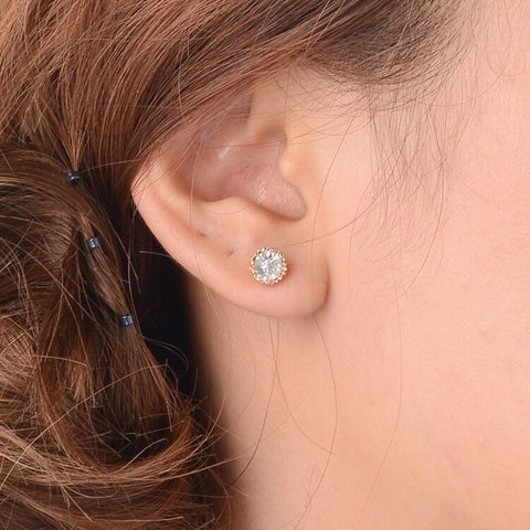 Crown rhinestone earrings