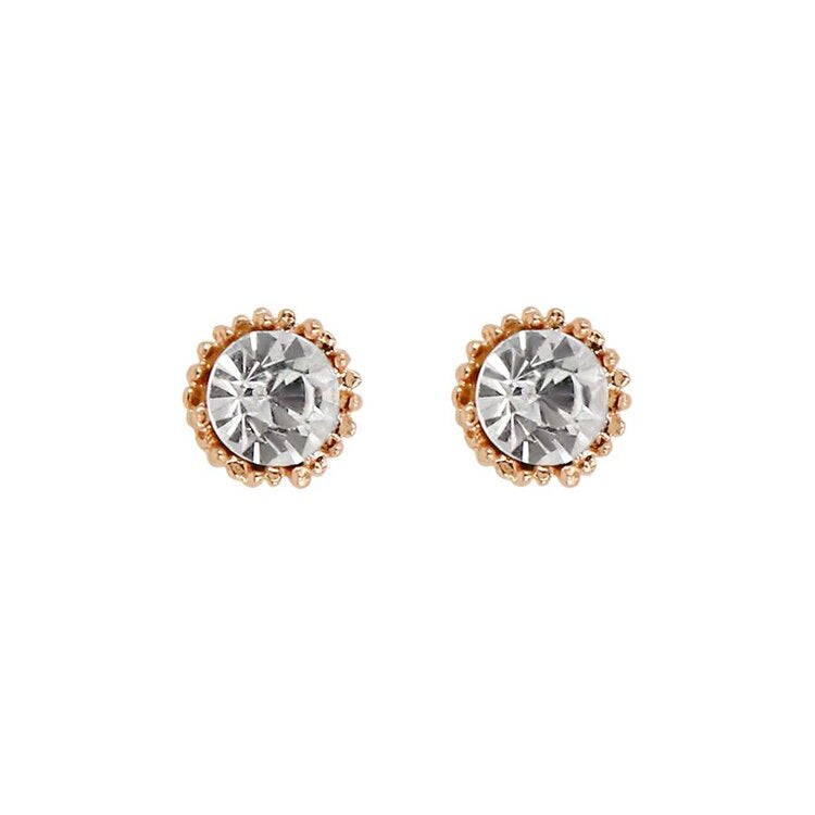Crown rhinestone earrings