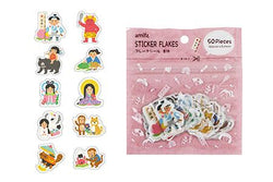 Flake Sticker 50P Yurukawa Animal