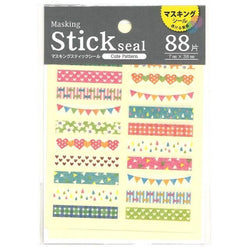 Masking Stick Seal Cute Pattern 88Pieces