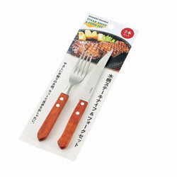 Wooden Handle Steak Knife & Fork Set