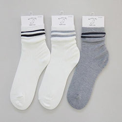 Ladies' Ribbed Socks Line Pattern