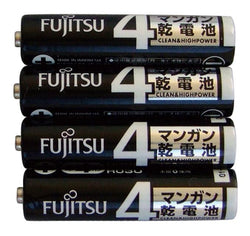 Fujitsu Black Manganese Battery Aaa 4P